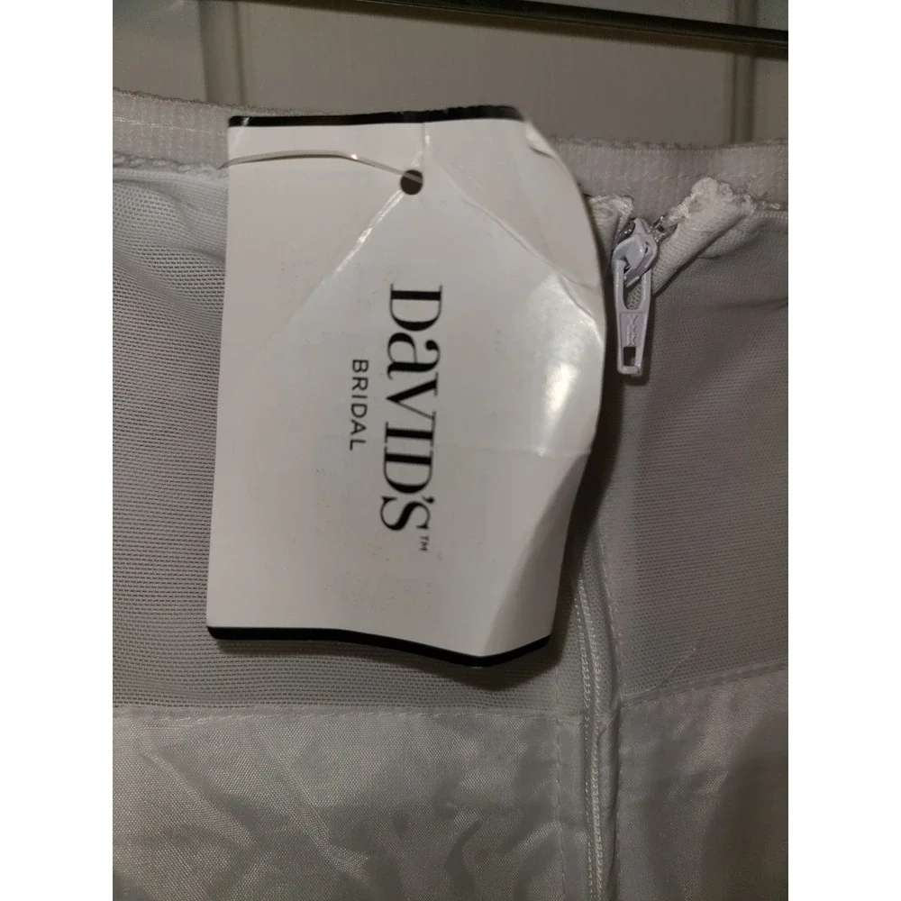 NWT‎ Davids Bridal White Fit and Flare Slip Petticoat Size 8 Style 550 Zipper